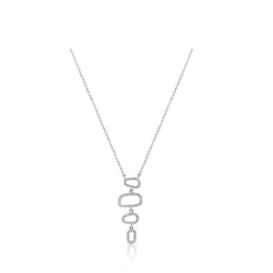 Organic Shaped Diamond Outline Necklace