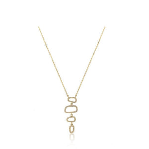 Organic Shaped Diamond Outline Necklace