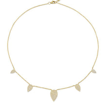 Pave Diamond Leaf Necklace