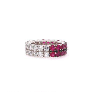 Flexible Diamond  and ruby band