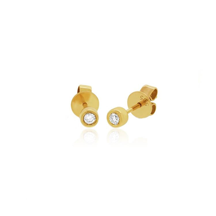 Mini Bezel Stud Earrings