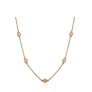 Rose Gold Diamonds by the Yard Necklace