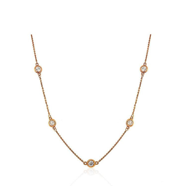 Rose Gold Diamonds by the Yard Necklace